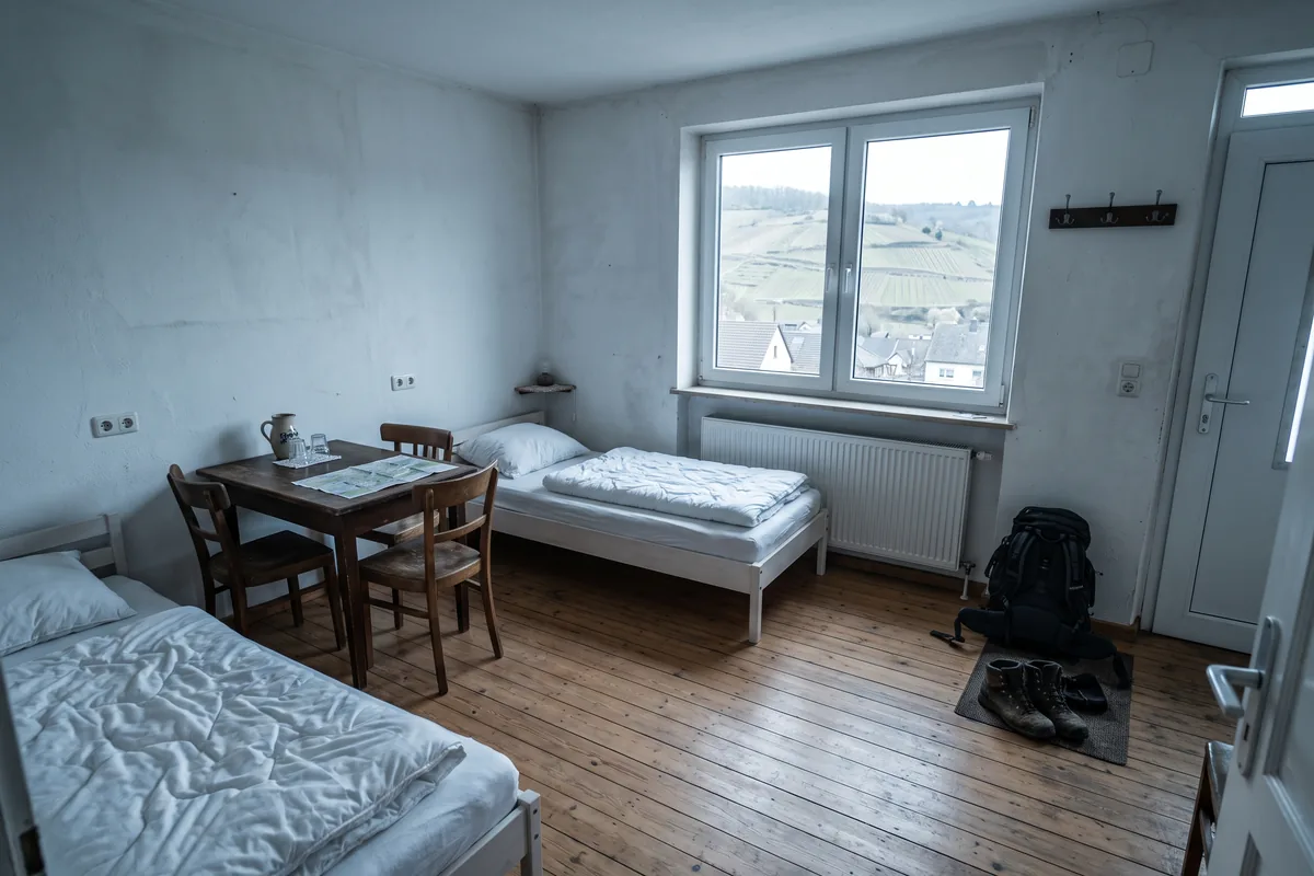 Ferienwohnung mit Einzelbetten, die an Urlauber und Monteure vermietet wird